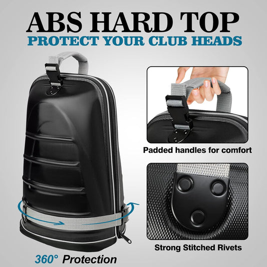 yamato Golf Travel Bag Abs Hard Shell Top Golf Travel Case for Golf Clubs, Airlines, Luggag Travel Bags with Wheels Free TSA-Approved Lock,Perfect Golf Gift for Golfer