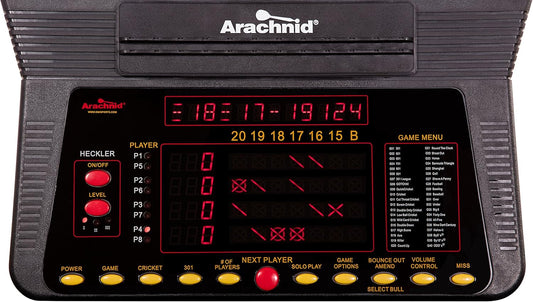 Arachnid Cricket Pro 800 Electronic Dartboard with NylonTough Segments for Improved Durability and Playability and Micro-Thin Segment Dividers for Reduced Bounce-Outs